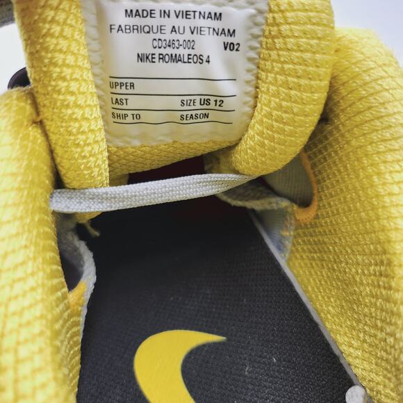 Mens Size 12 Nike Weightlifting Shoes Romaleos 4 Athletic Gray Yellow CD3463-002 main image 5